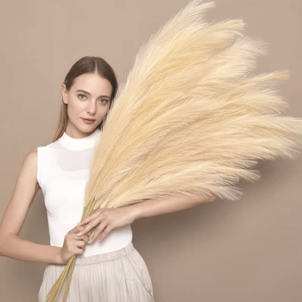 100cm Artificial Pampas Boho Decorative Flowers Home Party Table Flower Arrangement Decoration Wedding Deco Fluffy Reed Grass