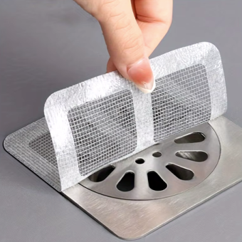 Disposable Hair Catchers for Shower Mesh Shower Drain Covers - Floor Sink Strainer Filter Mesh Stickers Bathroom Accessories