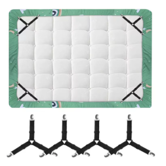 Universal Bed Sheet Fixed Holder High Elastic Adjustable Crisscross Fastener Straps Kits Non-Slip Sofa Cover Clips