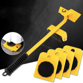 Furniture Mover Tool Set Heavy Stuffs Moving Roller with Bar Furniture Mover Lifter with Wheel Professional Moving Tool