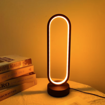 1PC Lamp bedroom Ring Lamp Living Room Three-color Dimming Bedside Lamp LED Night Light