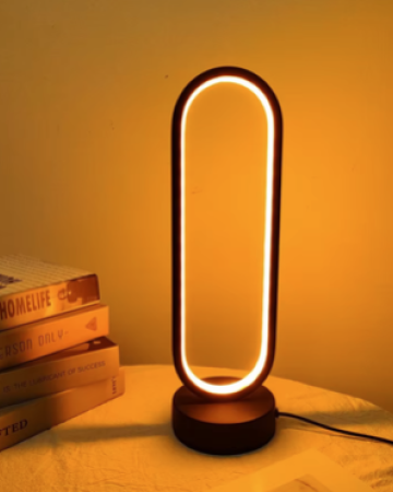1PC Lamp bedroom Ring Lamp Living Room Three-color Dimming Bedside Lamp LED Night Light