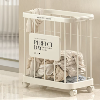 Dirty clothes basket household large capacity dirty clothes storage basket movable bathroom dirty clothes basket storage basket